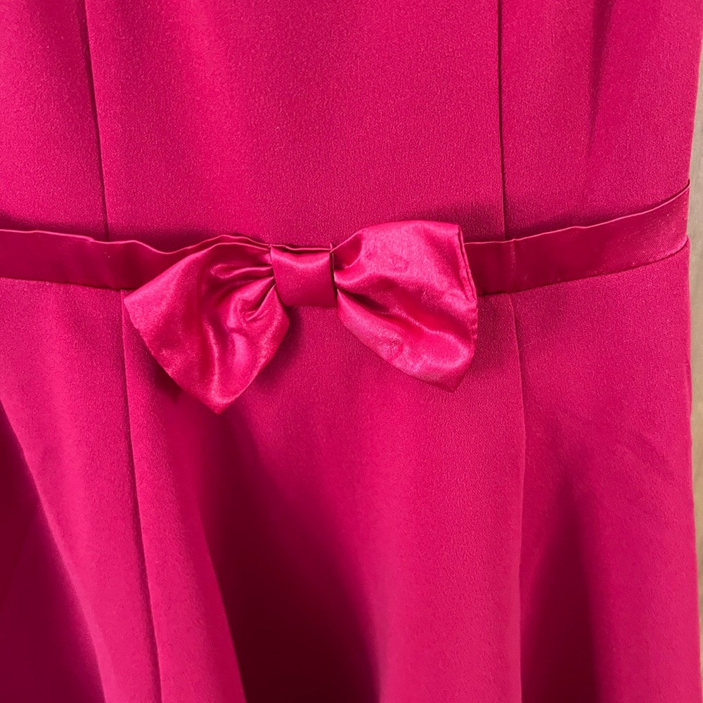 Calvin Klein Red Kids Formal Dress with Bow - Picture 4 of 5